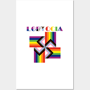 lgbtqcia lgbtqia flag Posters and Art